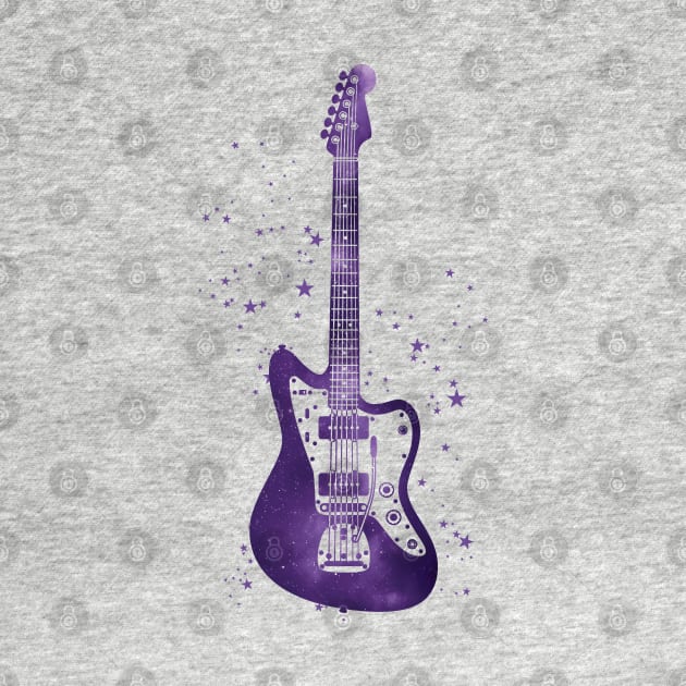 Offset Body Style Electric Guitar Universe Texture by nightsworthy